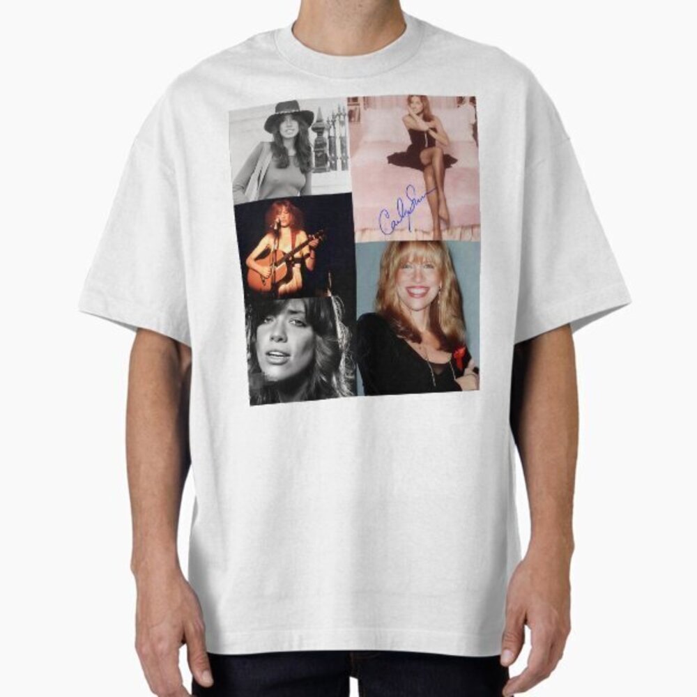 Carly Simon Art T-Shirts White